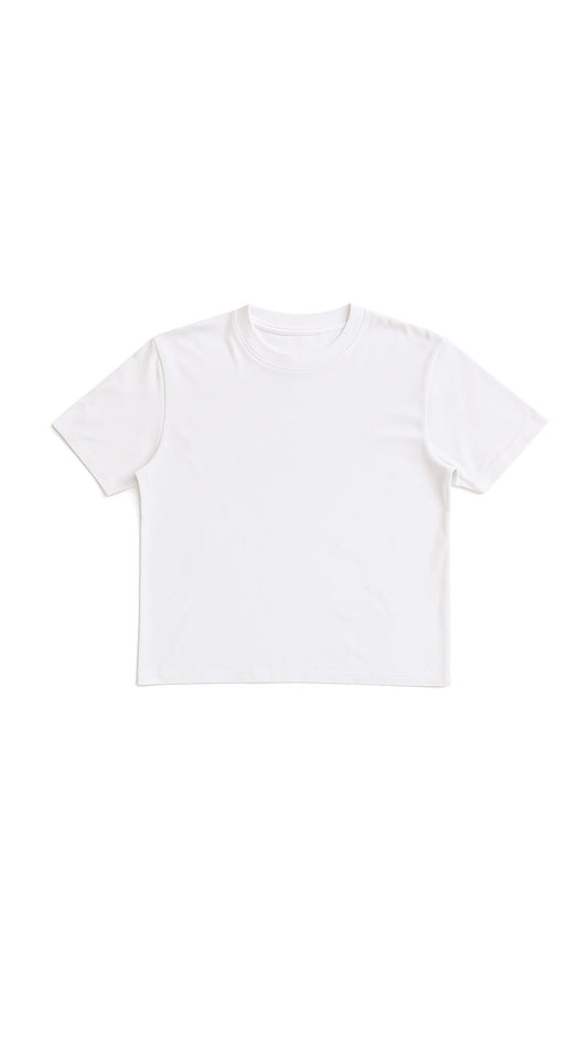 white tee.